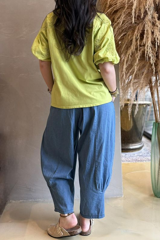 Atik Bubble Sleeve Top Kiwi /9=